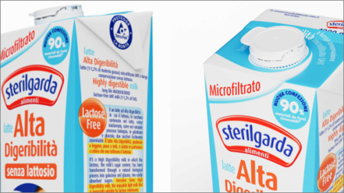 První litrový aseptický kartonový obal s bariérou na bázi papíru