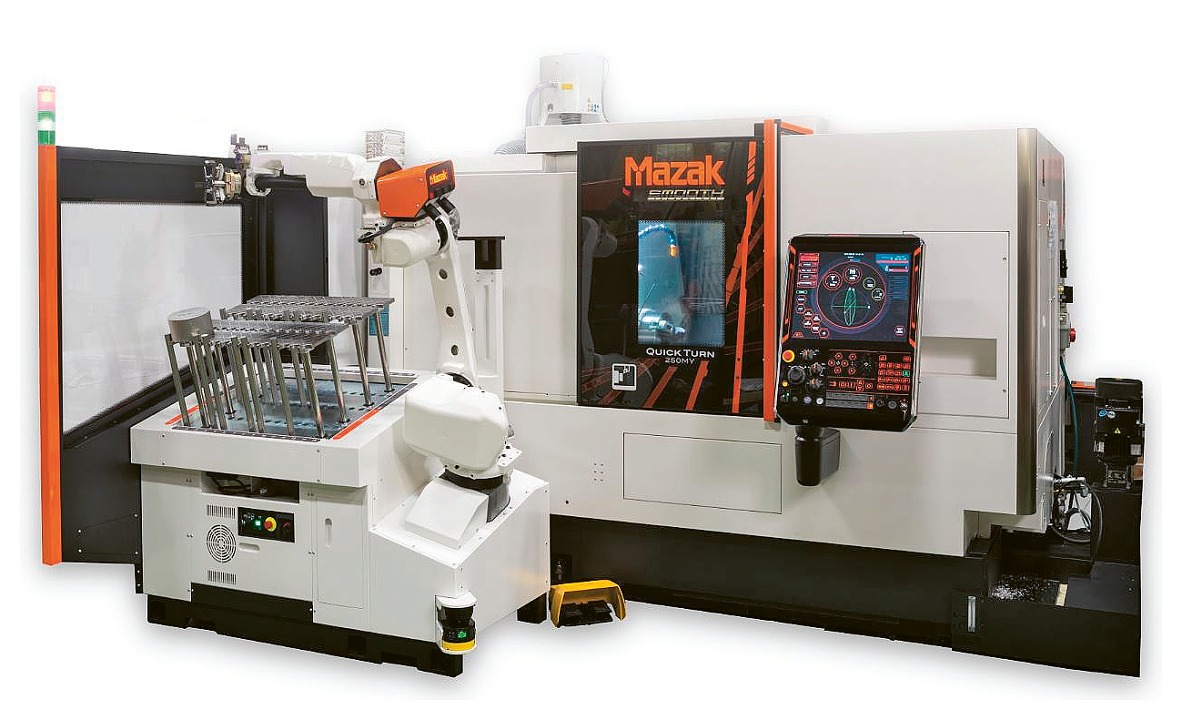 CNC soustruh Mazak Quick Turn 250 MSY s robotickou buňkou Turn Assist © Yamazaki Mazak