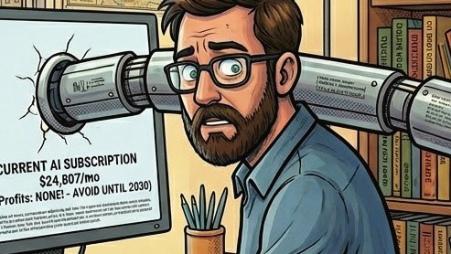 Konec levné umělé inteligence se přiblížil © autor s pomocí Gemini AI