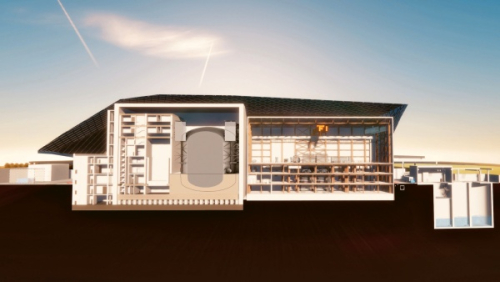 Průřez předpokládaným uspořádáním SMR © Rolls-Royce SMR