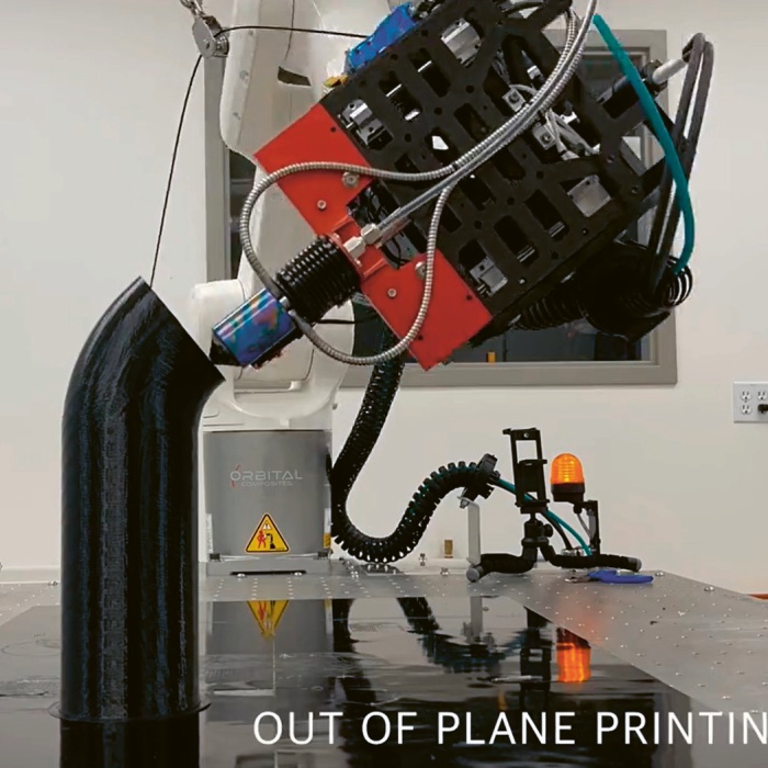 Využití robotizovaného 3D tisku © Orbital Composites Využití robotizovaného 3D tisku © Orbital Composites