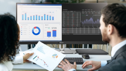  Philips 34B2U5900C je zakřivený 34palcový monitor Philips Business s funkcí Dual Mode
