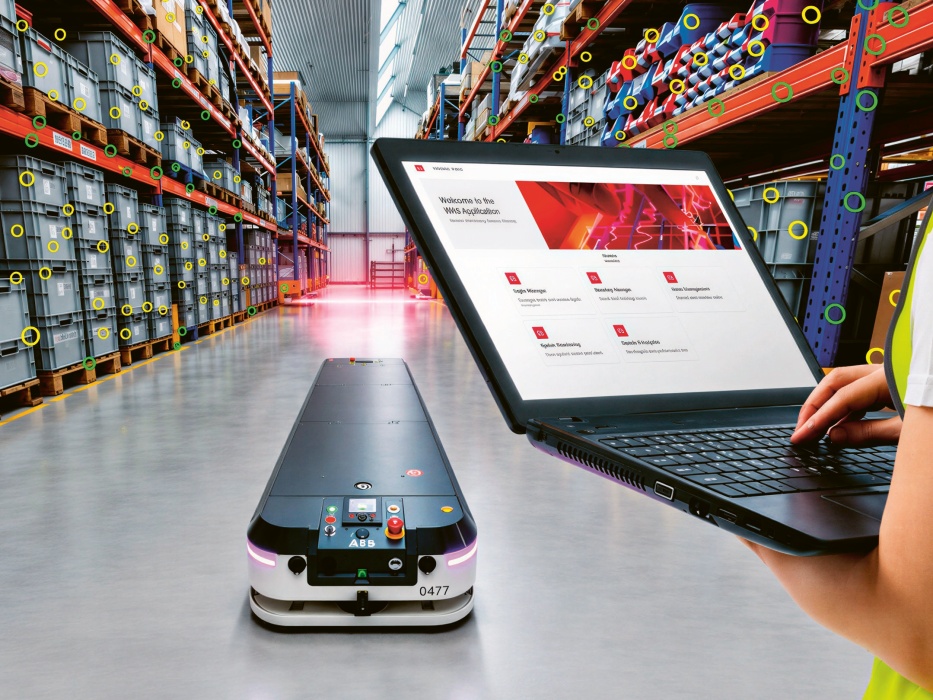 Flexley Tug T702 je robotické řešení vhodné k tažení a přepravě vozíků či kontejnerů s kamerovou navigační technologií Visual SLAM — kombinací AI, vizuální technologie 3D a kompaktního designu © ABB Flexley Tug T702 je robotické řešení vhodné k tažení a přepravě vozíků či kontejnerů s kamerovou navigační technologií Visual SLAM — kombinací AI, vizuální technologie 3D a kompaktního designu © ABB